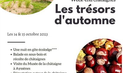 Weekend Châtaignes les 14 & 15 octobre 2023 