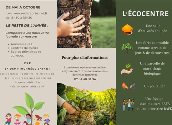 Centre d'activités nature pour enfants, St Affrique Aveyron